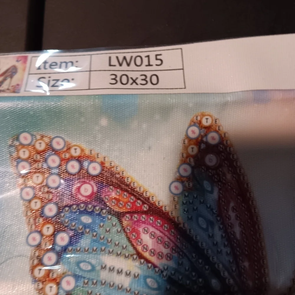 Butterfly And High Heel Diamond Art Paint Kit 30x30